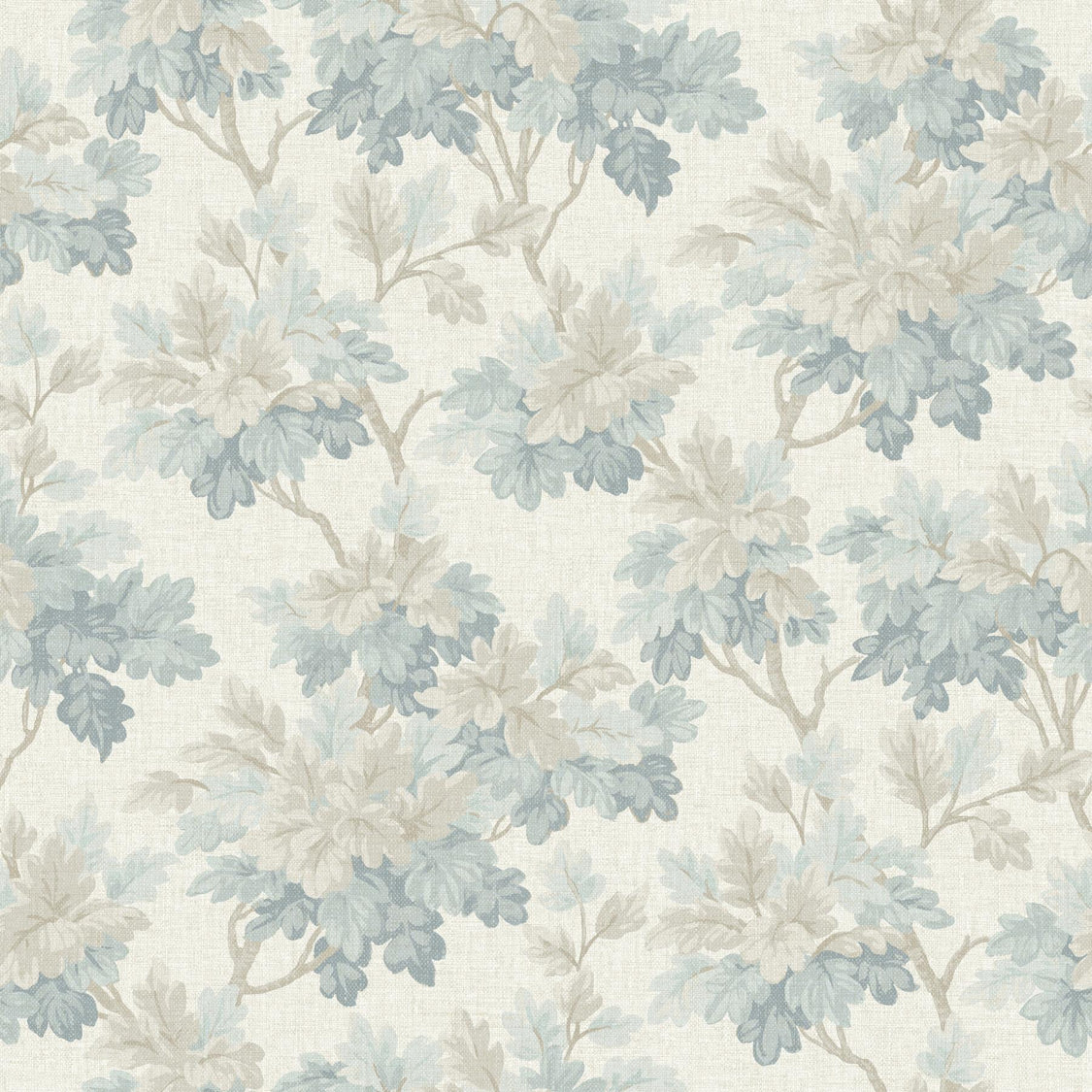 Erin Gates Oakcliff blue leaf wallpaper traditional decor